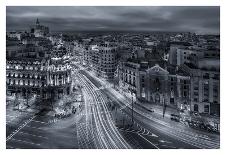 Madrid City Lights-Javier De La-Art Print