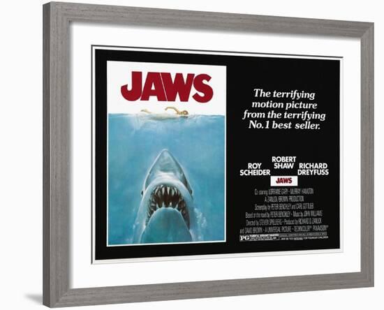 Jaws, 1975-null-Framed Giclee Print