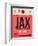 JAX Jacksonville Luggage Tag I-NaxArt-Framed Premium Giclee Print
