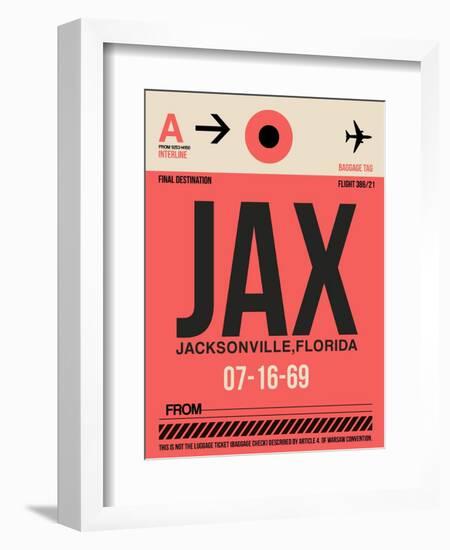 JAX Jacksonville Luggage Tag I-NaxArt-Framed Premium Giclee Print