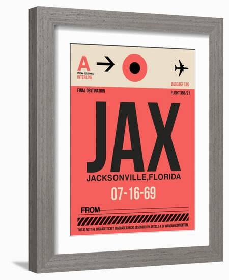 JAX Jacksonville Luggage Tag I-NaxArt-Framed Art Print