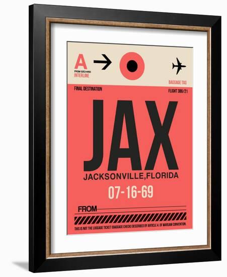 JAX Jacksonville Luggage Tag I-NaxArt-Framed Art Print