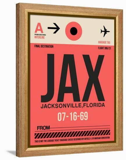 JAX Jacksonville Luggage Tag I-NaxArt-Framed Stretched Canvas