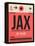 JAX Jacksonville Luggage Tag I-NaxArt-Framed Stretched Canvas