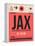 JAX Jacksonville Luggage Tag I-NaxArt-Framed Stretched Canvas