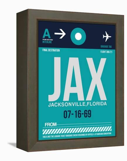 JAX Jacksonville Luggage Tag II-NaxArt-Framed Stretched Canvas
