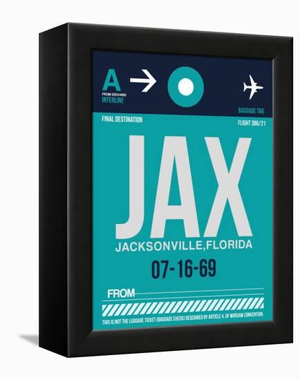 JAX Jacksonville Luggage Tag II-NaxArt-Framed Stretched Canvas