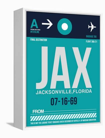 JAX Jacksonville Luggage Tag II-NaxArt-Framed Stretched Canvas