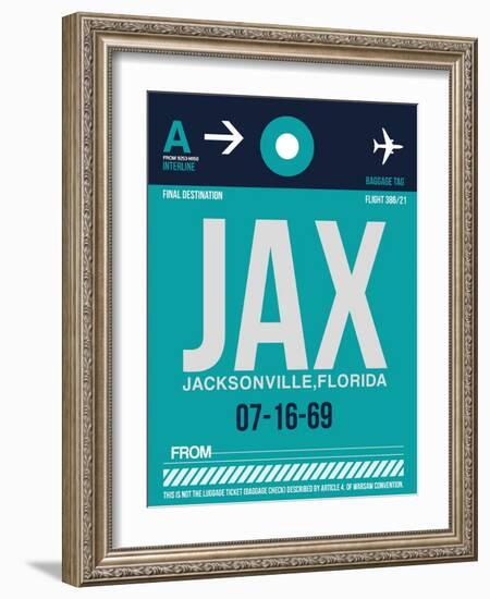 JAX Jacksonville Luggage Tag II-NaxArt-Framed Art Print