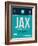 JAX Jacksonville Luggage Tag II-NaxArt-Framed Art Print