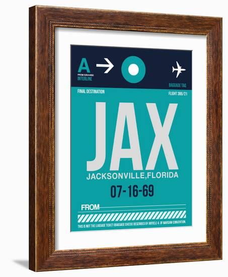 JAX Jacksonville Luggage Tag II-NaxArt-Framed Art Print