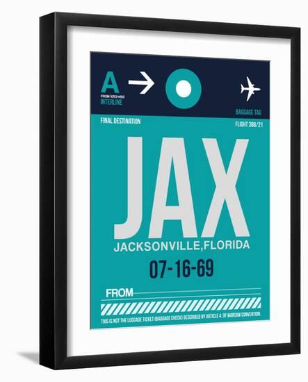 JAX Jacksonville Luggage Tag II-NaxArt-Framed Art Print