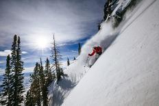 Skiing The Teton Backcountry Powder After A Winter Storm Clears Near Jackson Hole Mountain Resort-Jay Goodrich-Photographic Print
