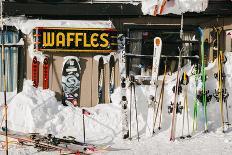 Skis On Walls/Snow Banks Corbet's Cabin Rendezvous Bowl Tramway, Jackson Hole Mt, Teton Village, WY-Jay Goodrich-Photographic Print