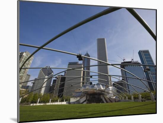 Jay Pritzker Pavilion Designed by Frank Gehry, Millennium Park, Chicago, Illinois, USA-Amanda Hall-Mounted Photographic Print