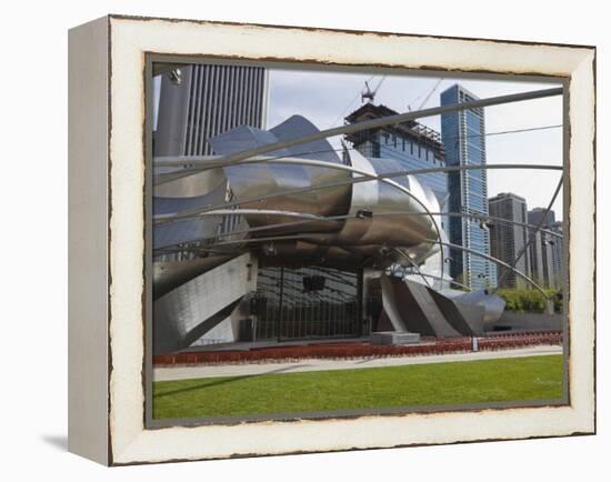 Jay Pritzker Pavilion Designed by Frank Gehry, Millennium Park, Chicago, Illinois, USA-Amanda Hall-Framed Premier Image Canvas