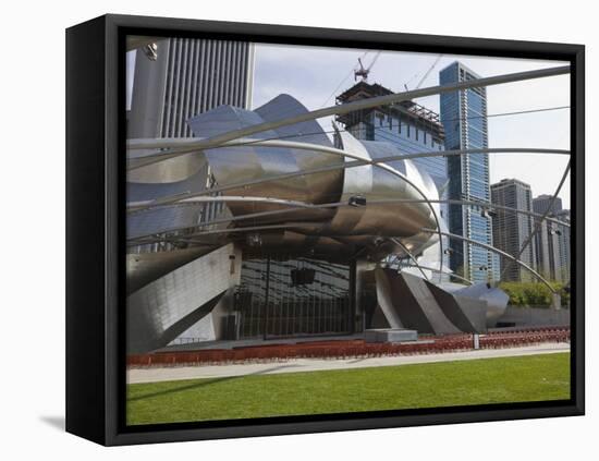 Jay Pritzker Pavilion Designed by Frank Gehry, Millennium Park, Chicago, Illinois, USA-Amanda Hall-Framed Premier Image Canvas