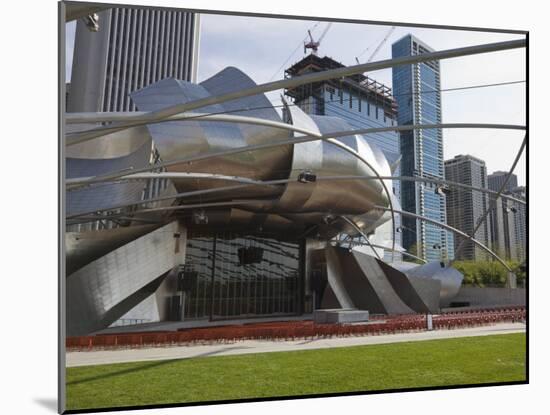 Jay Pritzker Pavilion Designed by Frank Gehry, Millennium Park, Chicago, Illinois, USA-Amanda Hall-Mounted Photographic Print