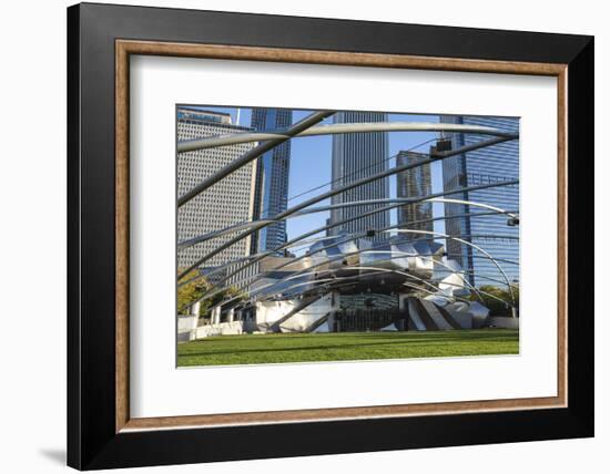 Jay Pritzker Pavilion Designed by Frank Gehry, Millennium Park, Chicago, Illinois, USA-Amanda Hall-Framed Photographic Print