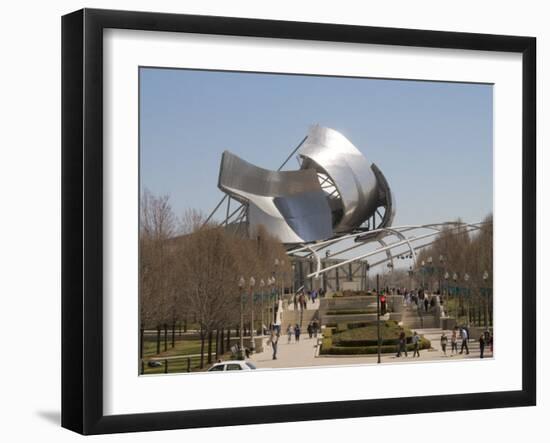 Jay Pritzker Pavilion Designed by Frank Gehry, Millennium Park, Chicago, Illinois-Robert Harding-Framed Photographic Print