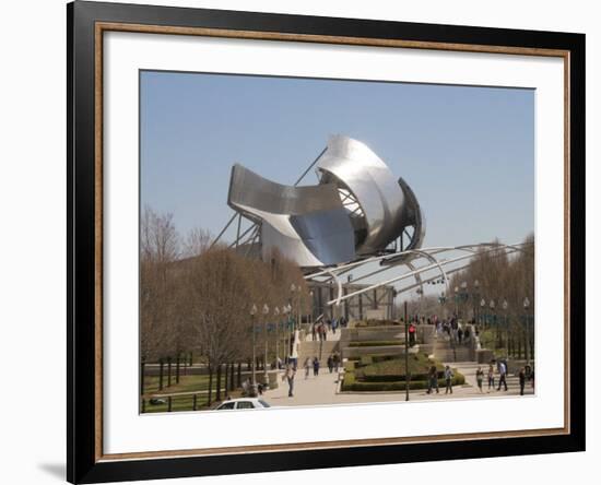 Jay Pritzker Pavilion Designed by Frank Gehry, Millennium Park, Chicago, Illinois-Robert Harding-Framed Photographic Print