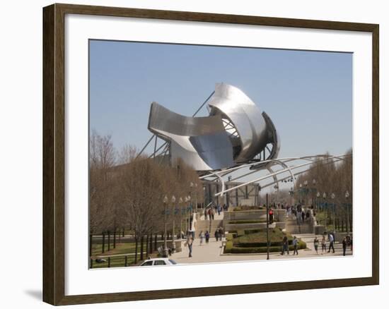 Jay Pritzker Pavilion Designed by Frank Gehry, Millennium Park, Chicago, Illinois-Robert Harding-Framed Photographic Print