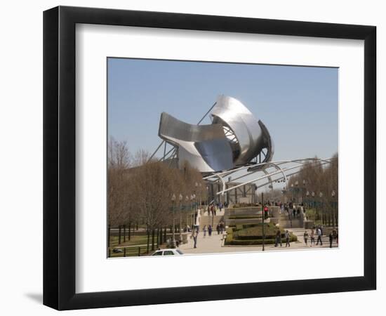 Jay Pritzker Pavilion Designed by Frank Gehry, Millennium Park, Chicago, Illinois-Robert Harding-Framed Photographic Print