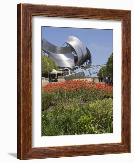 Jay Pritzker Pavillion Designed by Frank Gehry, Millennium Park, Chicago, Illinois, USA-Amanda Hall-Framed Photographic Print