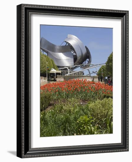 Jay Pritzker Pavillion Designed by Frank Gehry, Millennium Park, Chicago, Illinois, USA-Amanda Hall-Framed Photographic Print