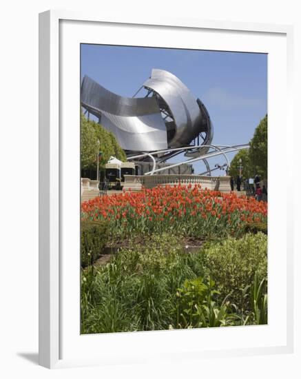 Jay Pritzker Pavillion Designed by Frank Gehry, Millennium Park, Chicago, Illinois, USA-Amanda Hall-Framed Photographic Print
