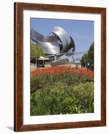 Jay Pritzker Pavillion Designed by Frank Gehry, Millennium Park, Chicago, Illinois, USA-Amanda Hall-Framed Photographic Print