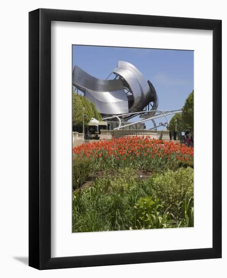 Jay Pritzker Pavillion Designed by Frank Gehry, Millennium Park, Chicago, Illinois, USA-Amanda Hall-Framed Photographic Print