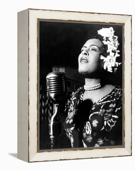 Jazz and Blues Singer Billie Holiday (1915-1959) in the 40's-null-Framed Stretched Canvas