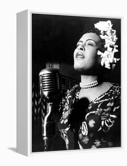 Jazz and Blues Singer Billie Holiday (1915-1959) in the 40's-null-Framed Stretched Canvas