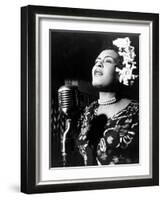 Jazz and Blues Singer Billie Holiday (1915-1959) in the 40's-null-Framed Photo