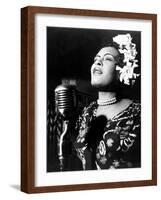 Jazz and Blues Singer Billie Holiday (1915-1959) in the 40's-null-Framed Photo
