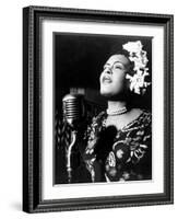Jazz and Blues Singer Billie Holiday (1915-1959) in the 40's-null-Framed Photo