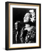 Jazz and Blues Singer Billie Holiday (1915-1959) in the 40's-null-Framed Photo