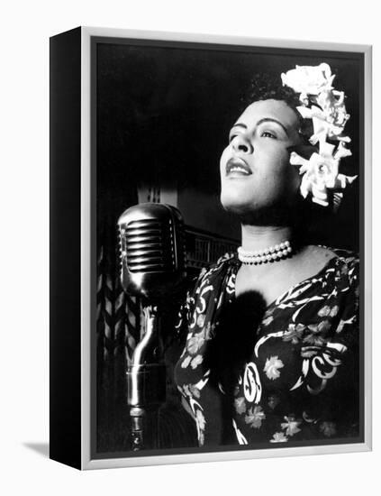 Jazz and Blues Singer Billie Holiday (1915-1959) in the 40's-null-Framed Stretched Canvas