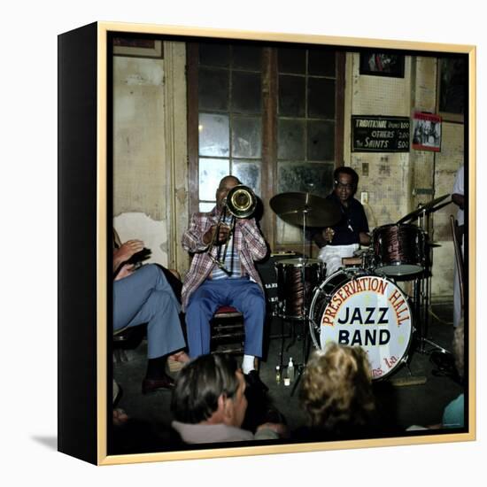 Jazz Band at Preservation Hall, New Orleans-null-Framed Premier Image Canvas