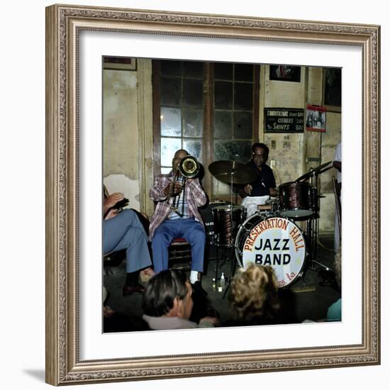 Jazz Band at Preservation Hall, New Orleans-null-Framed Photographic Print