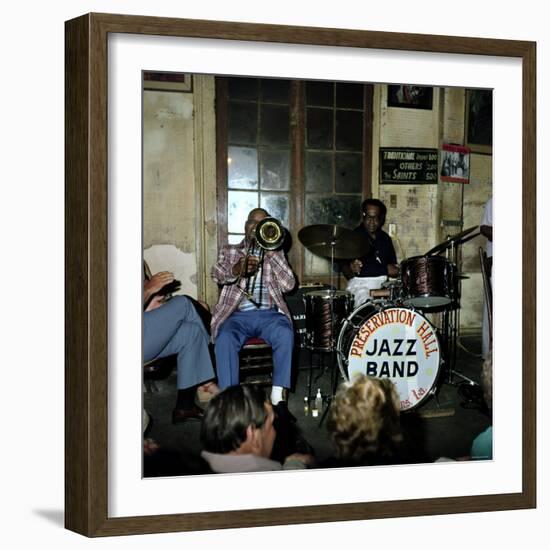 Jazz Band at Preservation Hall, New Orleans-null-Framed Photographic Print