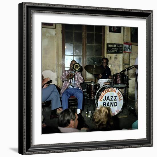 Jazz Band at Preservation Hall, New Orleans-null-Framed Photographic Print