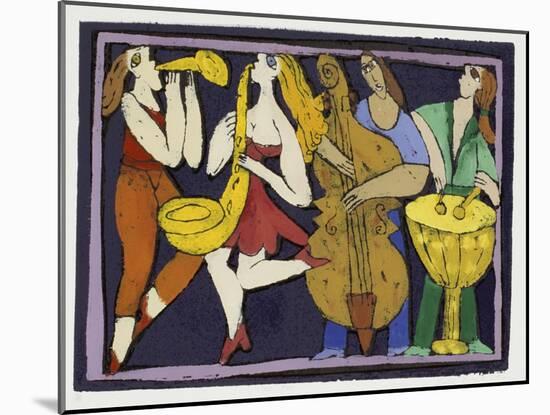 Jazz Band I-Leslie Xuereb-Mounted Giclee Print