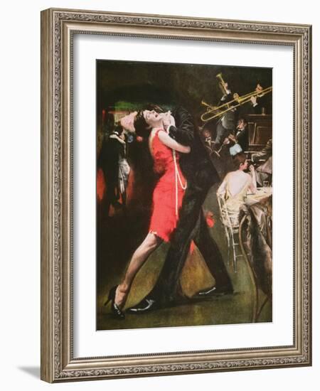 Jazz Club of the 'Roaring Twenties'-null-Framed Giclee Print