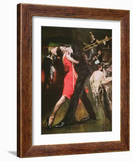 Jazz Club of the 'Roaring Twenties'-null-Framed Giclee Print