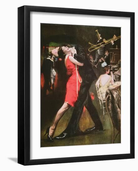 Jazz Club of the 'Roaring Twenties'-null-Framed Giclee Print