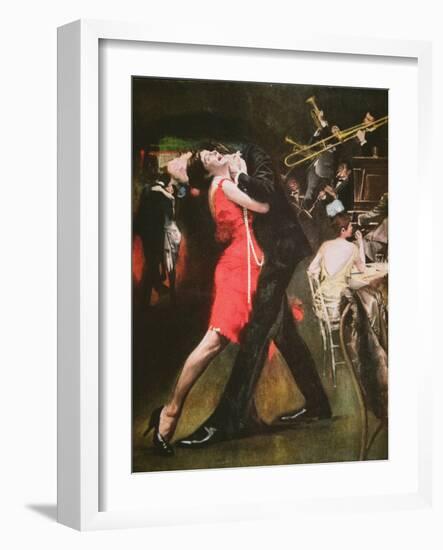 Jazz Club of the 'Roaring Twenties'-null-Framed Giclee Print