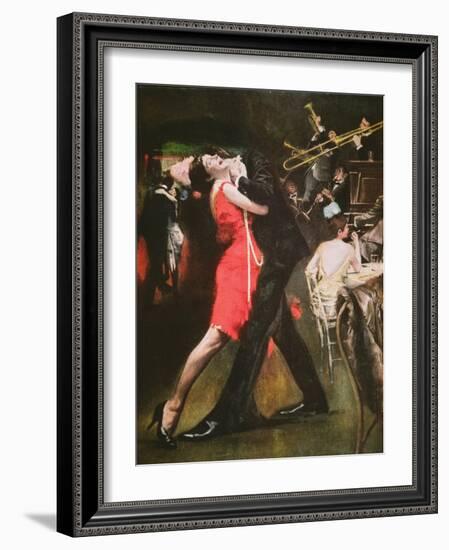 Jazz Club of the 'Roaring Twenties'-null-Framed Giclee Print