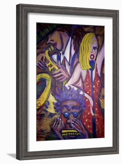 Jazz Club-Gina Bernardini-Framed Giclee Print